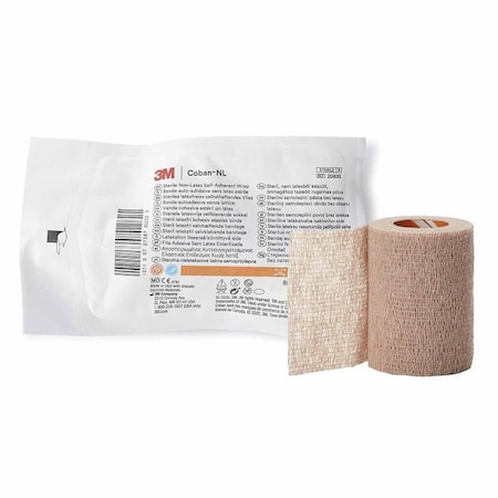 3M Coban Cohesive Bandage 3 Inch X 5 Yard Self-Adherent Closure Tan Sterile Standard Compression,  2083S